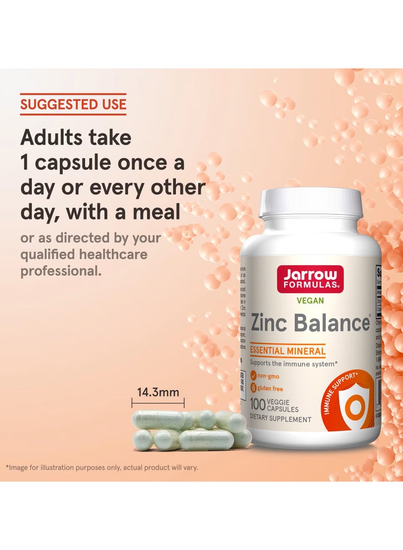 jarrow formulas Vegan Zinc Balance 100 Veggie Capsules - Image 4